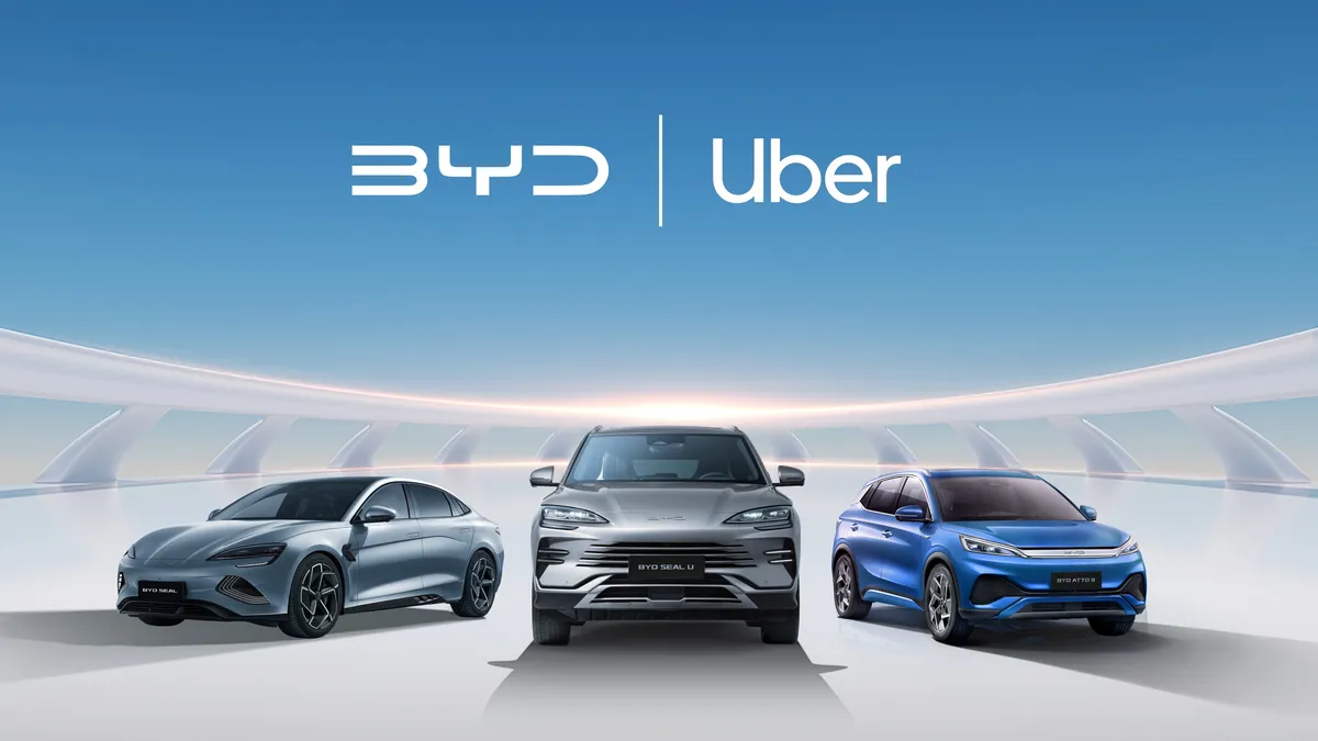 Uber Expands EV Fleet with 100,000 BYD Electric Vehicles